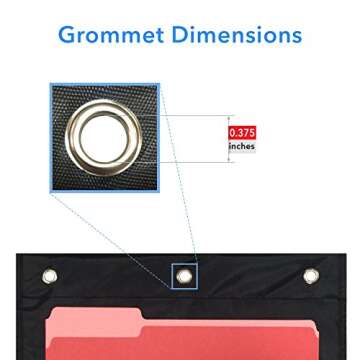 Pack of 2 - Ten Pocket Compact Storage Pocket Chart, Hanging Wall File Organizer by Essex Wares - Organize Your Assignments, Files, Scrapbook Papers & More (Black) (10 Pocket)