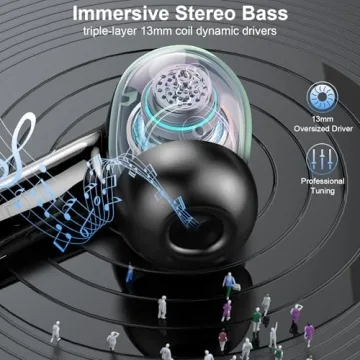 Wireless Bluetooth 5.4 Earbuds with Noise Cancelling Mic