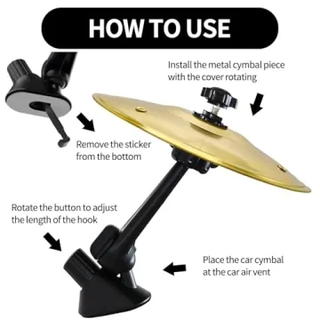 Car Cymbal Air Vent for Music Lovers, Fun Driving Toy