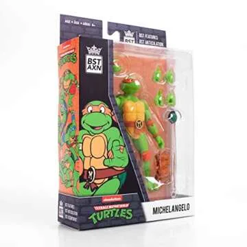 BST AXN 5-inch Michelangelo Action Figure for TMNT Fun