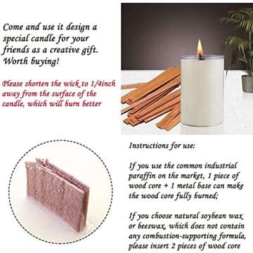 PXBBZDQ Wooden Candle Wicks for Crafting Scented Candles