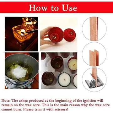 PXBBZDQ Wooden Candle Wicks for Crafting Scented Candles