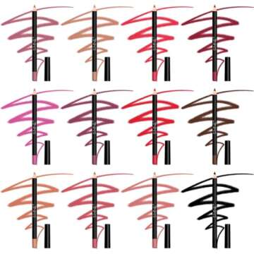 IS'MINE Matte Lip Liner Set - 12 Assorted Colors High Pigmented Natural Lip Makeup Soft Pencils Longwear Smooth Ultra Fine (Color Set -1)