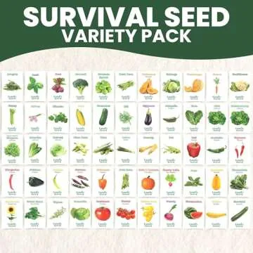 55 Vegetable Seeds Survival Pack for Emergency Preparedness