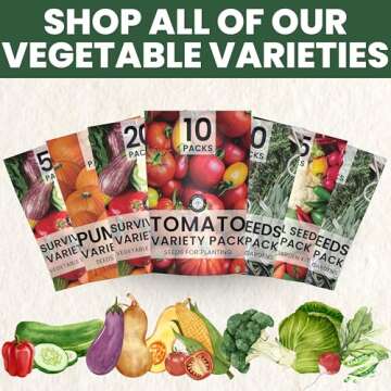 55 Vegetable Seeds Survival Pack for Emergency Preparedness