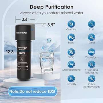 Waterdrop 10UA Under Sink Water Filter System, Reduces PFAS, PFOA/PFOS, Lead, Chlorine, Bad Taste & ...
