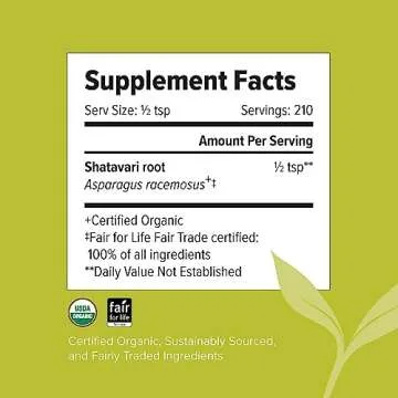 Banyan Botanicals Organic Shatavari Powder – Asparagus racemosus – Ayurvedic Herb for Vata & Pitta, Balanced Female Hormones, Energy, Vitality & More* – 1/2lb. ­– Non-GMO Sustainably Sourced Vegan FFL