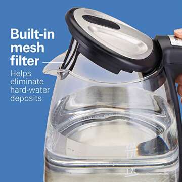 Hamilton Beach 1.7L Electric Tea Kettle with Variable Temp