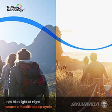 SYLVANIA LED TruWave Natural Series Light Bulb, 60W Equivalent, Efficient 8W A19, Medium Base, Dimma...