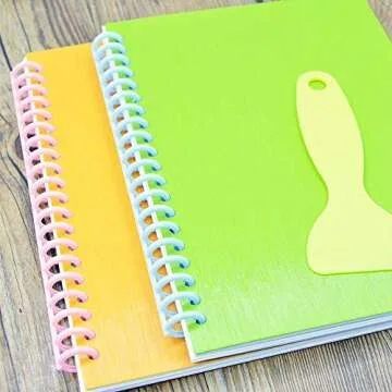 Z-one Sticker Collecting Album Reusable Sticker Book 25 Sheets Premium PP Material Super Thick Brushed Cover with a Spatula A5 Size 8.4" x 6" (Green)