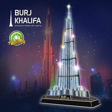 CubicFun LED Dubai Burj Khalifa Puzzle Model - Gift Idea