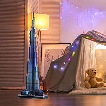 CubicFun LED Dubai Burj Khalifa Puzzle Model - Gift Idea
