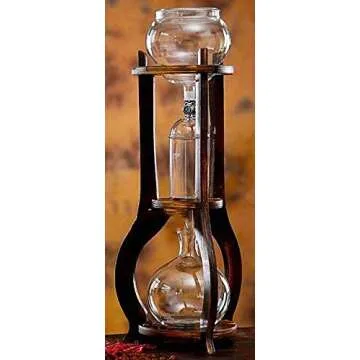 Nispira Iced Coffee Cold Brew Drip Tower Coffee Maker Wooden, 6-8 cup