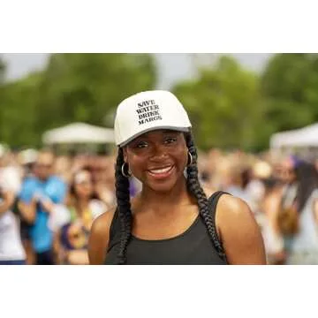Funky Junque Two Tone Vintage Snapback Hat - Save Water Drink Margs - Black/Beige