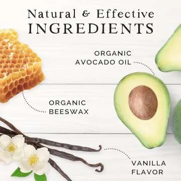 Natural Beeswax Lip Balm - Organic Moisturizer Pack of 4