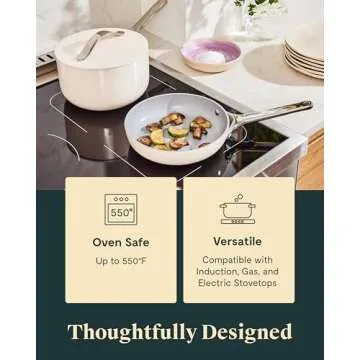 Caraway Mini Cookware Set - Non-Stick Ceramic Fry Pan (1.05 qt, 8") Sauce Pan (1.75 qt) & Storage Rack - Non Toxic, PTFE & PFOA Free - Oven Safe & Stovetop Agnostic (Gas, Electric & Induction) - Gray