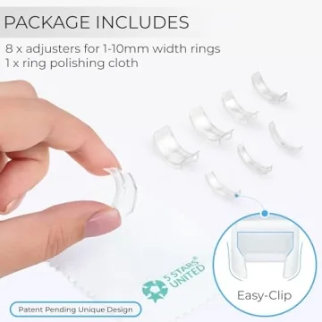 Ring Sizers for Loose Rings - 8 Easy-Clip Adjusters