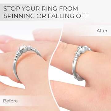 Ring Sizers for Loose Rings - 8 Easy-Clip Adjusters