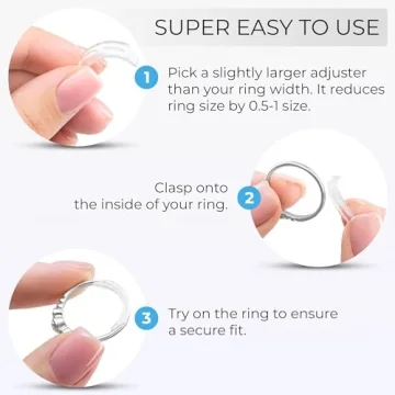 Ring Sizers for Loose Rings - 8 Easy-Clip Adjusters