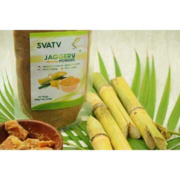SVATV Jaggery Powder, Hand Crushed Gur Powder | Natural Sweetener | Brown Sugar | Indian Sugar Cane ...