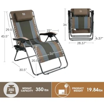 Timber Ridge Zero Gravity Chair with Adjustable Features