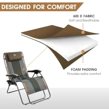 Timber Ridge Zero Gravity Chair with Adjustable Features