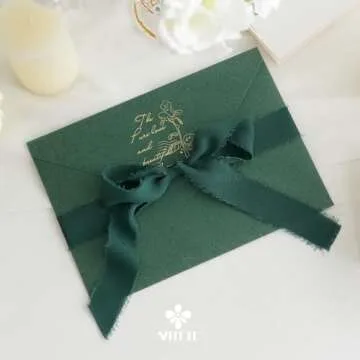 MEEDEE Chiffon Ribbon Set - 9 Colors Elegant Frayed Ribbon