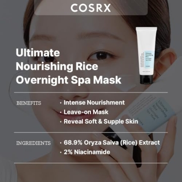 COSRX Overnight Spa Mask with 68% Rice Extract and Niacinamide