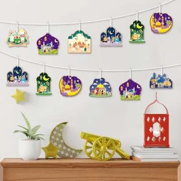 WATINC Ramadan Stickers Craft Gifts for Kids | 123pcs Set