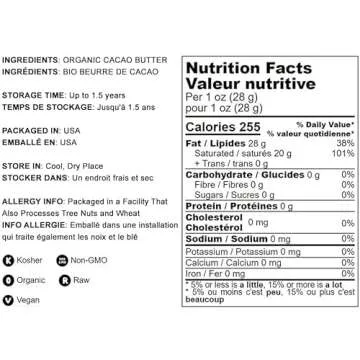 Food to Live Organic Cacao Butter Wafers, 4 Pounds – Non-GMO, Raw, Pure, Unfiltered, Unrefined, Keto, Vegan Superfood, Bulk, Made Using a Cold Pressing, Great for Cooking and Baking, Sirtfood