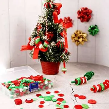 Bememo 400 Craft Buttons for Christmas DIY Projects