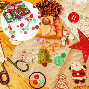 Bememo 400 Craft Buttons for Christmas DIY Projects