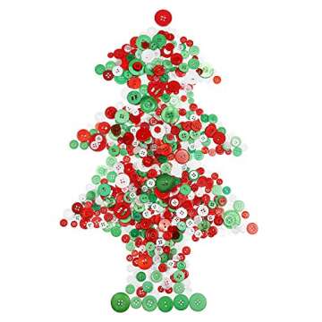Bememo 400 Craft Buttons for Christmas DIY Projects