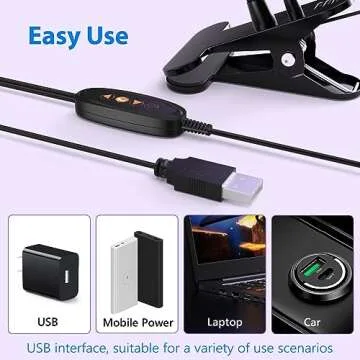 AORAEM LED Nail Lamp Double-Headed U V LED Light Quicky-Dry Nail Manicure Dryer Curing Light with Portable Gooseneck and Clamp Flash Cure U V Light for Gel Nails Professional Home DIY Salon Black