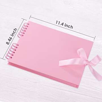 Gotideal 80 Pages Scrapbook Album with 10 Metallic Markers