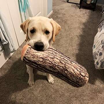 HYSEAS Decorative Round Throw Pillow, 3D Digital Print Comfortable Kids Funny Cute Wood Log Pillow Cylinder Floor Cushion for Home, Couch, Sofa, Bedroom, Living Room Decor, Trunk