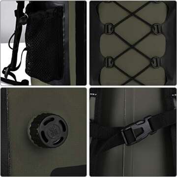 Buffalo Gear 35L Insulated Cooler Backpack Portable Waterproof