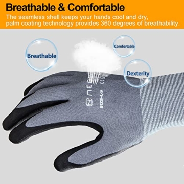 NEOTRIL Safety Work Gloves - MicroFoam Nitrile Coated