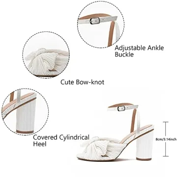 Stylish Bowknot Chunky Heels for Women