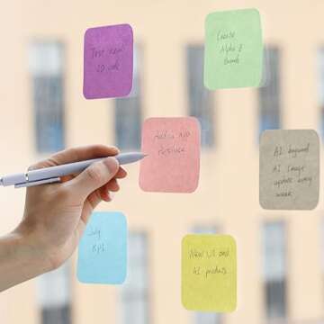 Mr. Pen- Sticky Note Set, 12 Pads, 720 Sheets, 2.8" x 2.8", 6 Pastel Color, Round Corner Colored Sticky Notes, Colorful Sticky Note, Sticky Pads, Colorful Sticky Notes, Stick Notes, Sticky Note Pad