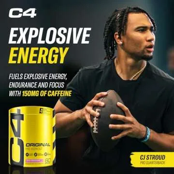 Cellucor C4 Original Pre Workout Powder Pink Lemonade Vitamin C for Immune Support Sugar Free Preworkout Energy for Men & Women 150mg Caffeine + Beta Alanine + Creatine 60 Servings
