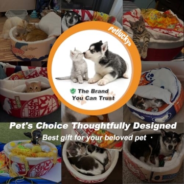 Ramen Noodle Dog & Cat Bed for Cozy Indoor Comfort