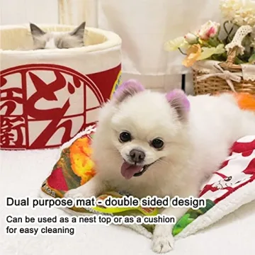 Ramen Noodle Dog & Cat Bed for Cozy Indoor Comfort