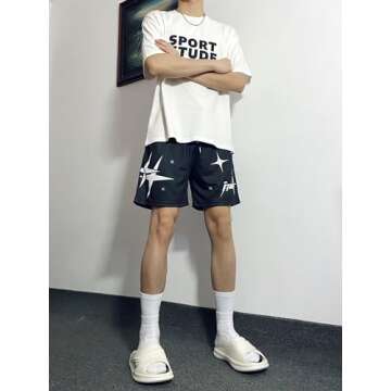 Shop DIOTSR Mens Retro Casual Graphic Shorts Online