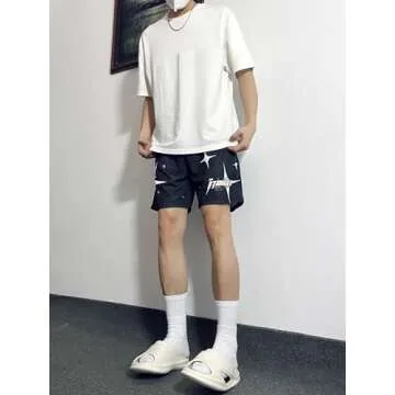 Shop DIOTSR Mens Retro Casual Graphic Shorts Online