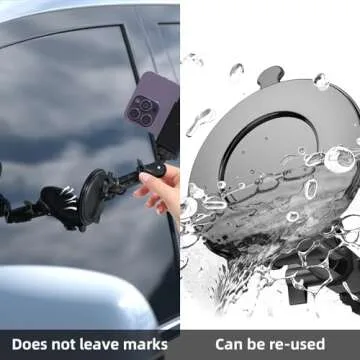 Strong Phone Suction Mount for Windshield/Window/Dashboard, Car Phone Holder Mount Compatible with iPhone 13/13 pro/13 Pro Max, iPhone 12/11/X, Samsung, etc. (Black)