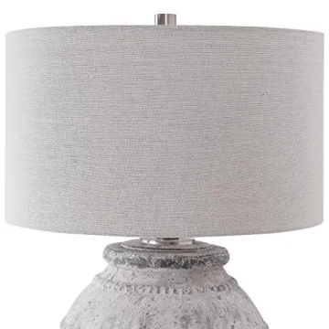Rustic Ceramic Table Lamp with Distressed Finish