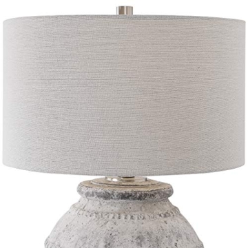 Rustic Ceramic Table Lamp with Distressed Finish