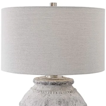 Rustic Ceramic Table Lamp with Distressed Finish