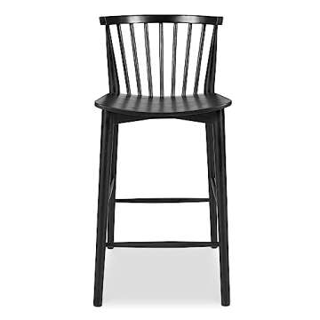 Poly and Bark Ligna Black Counter Stool - Stylish Comfort